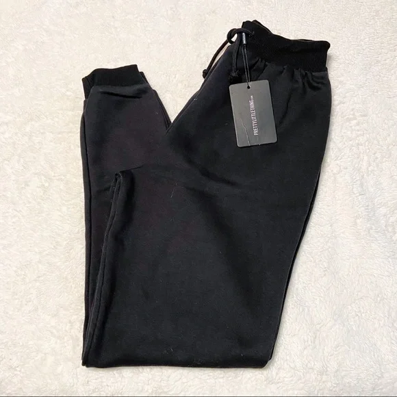 PrettyLittleThing Recycled Black Ultimate Sweat Joggers Size US 4 (UK 8) - Picture 1 of 6